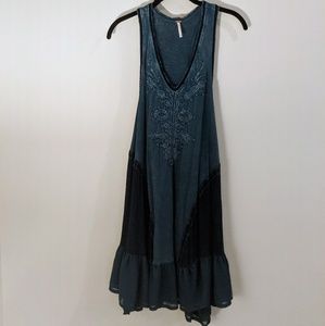 Free People Emerald Beaded Dress